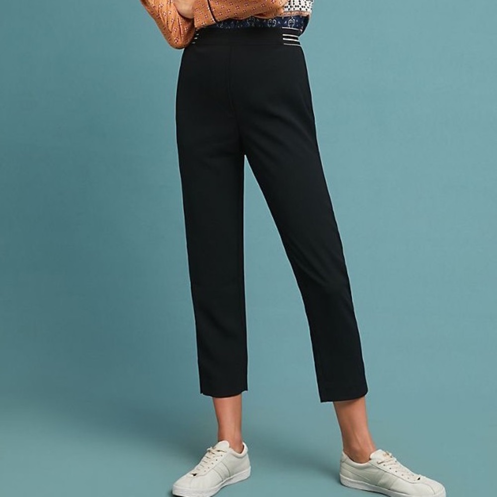 Navy Blue Anthropologie Pull On Trousers